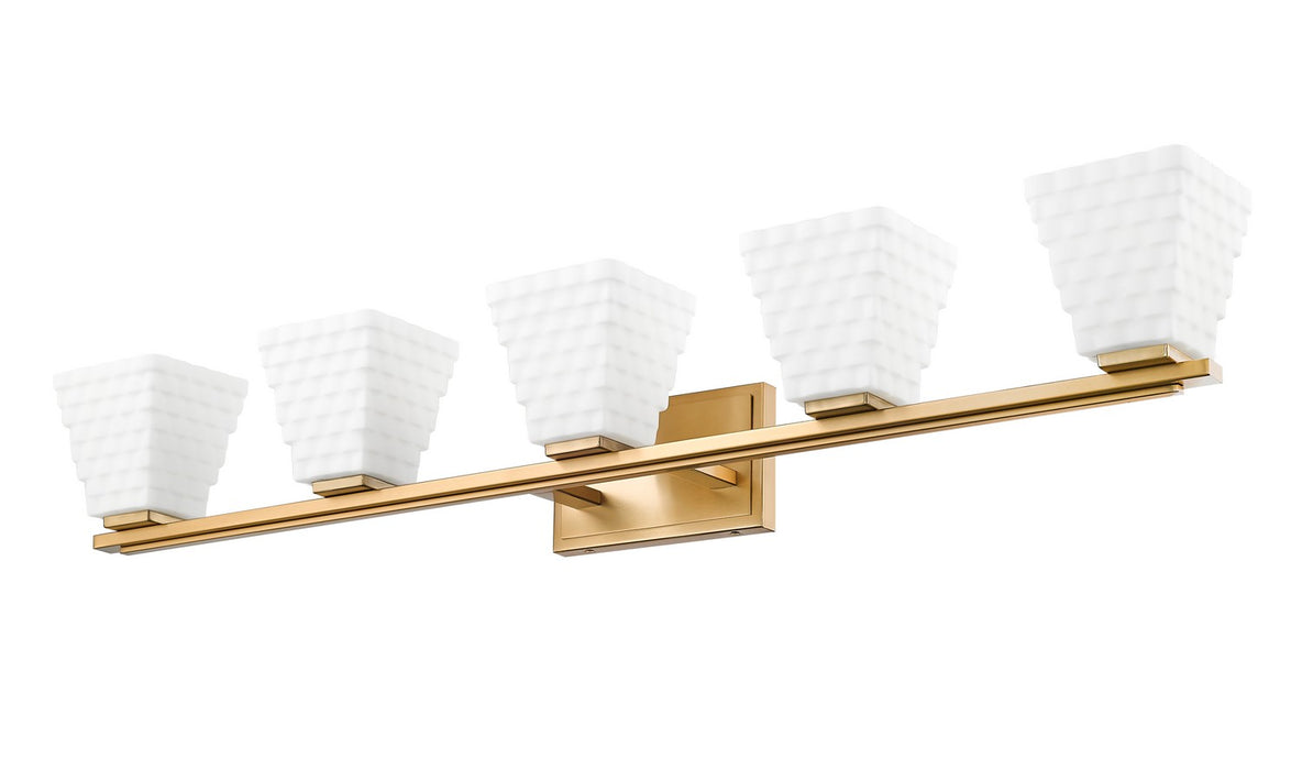 Z-Lite 7514-5V-MGLD Five Light Vanity, Modern Gold