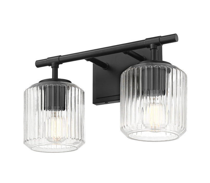Z-Lite 7515-2V-MB Two Light Vanity, Matte Black