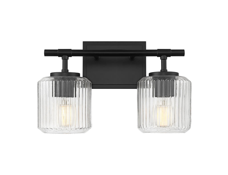 Z-Lite 7515-2V-MB Two Light Vanity, Matte Black