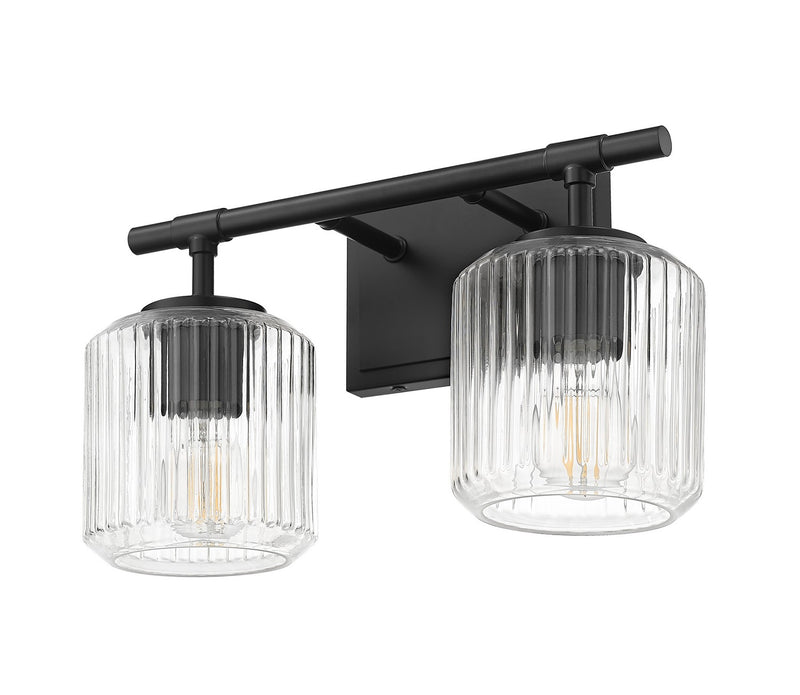 Z-Lite 7515-2V-MB Two Light Vanity, Matte Black