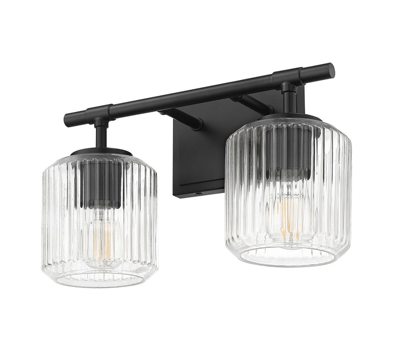 Z-Lite 7515-2V-MB Two Light Vanity, Matte Black