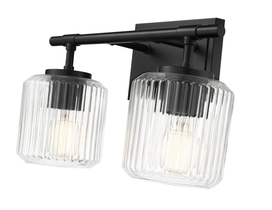 Z-Lite 7515-2V-MB Two Light Vanity, Matte Black