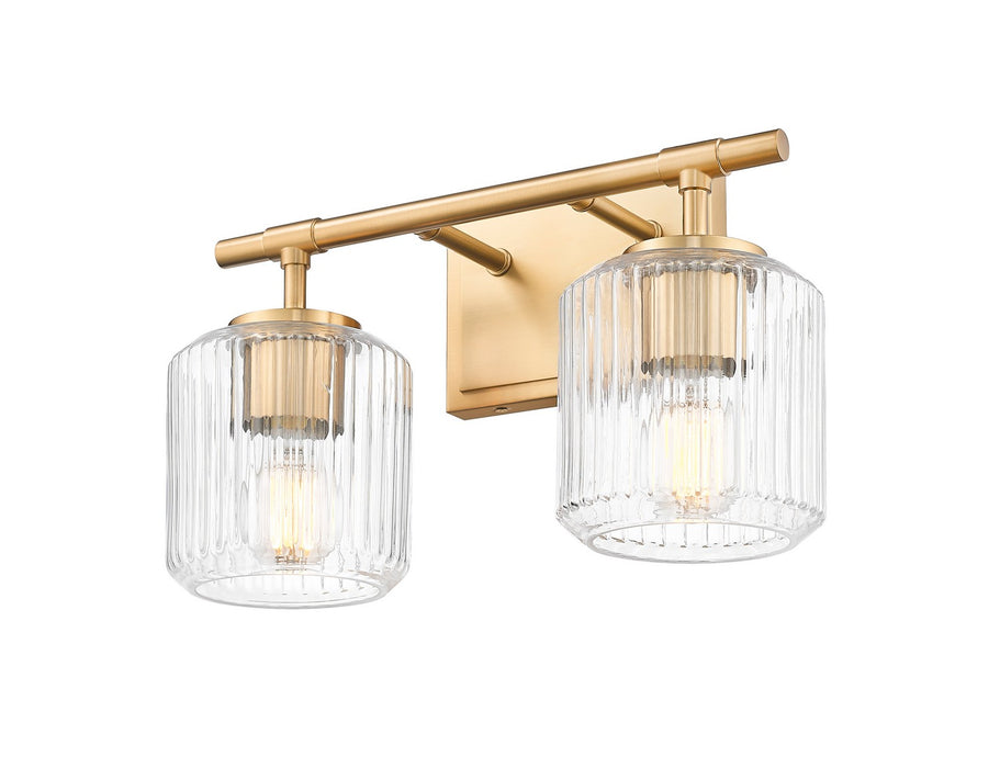 Z-Lite 7515-2V-MGLD Two Light Vanity, Modern Gold