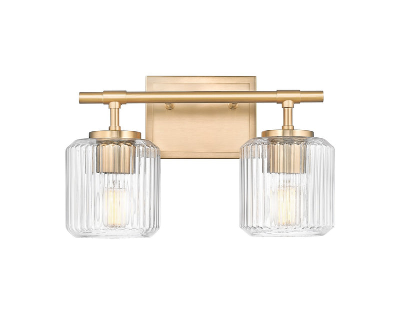 Z-Lite 7515-2V-MGLD Two Light Vanity, Modern Gold