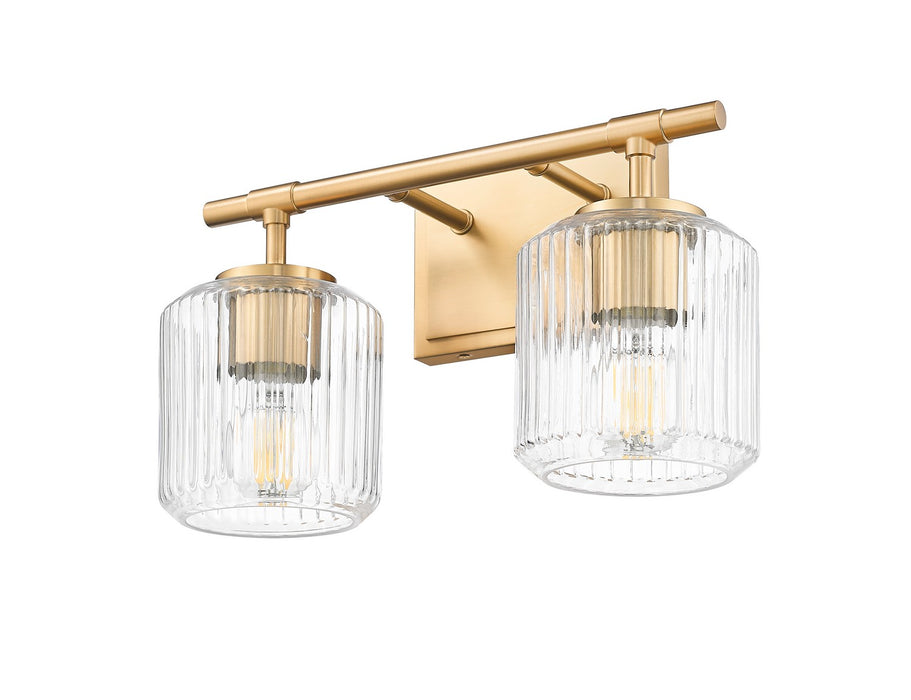 Z-Lite 7515-2V-MGLD Two Light Vanity, Modern Gold