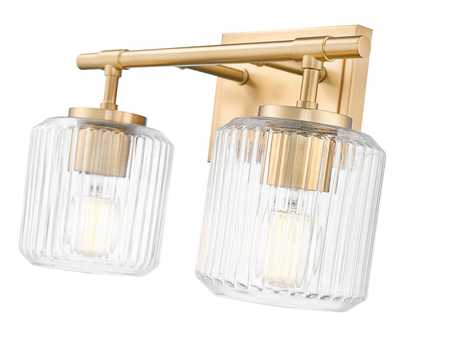 Z-Lite 7515-2V-MGLD Two Light Vanity, Modern Gold