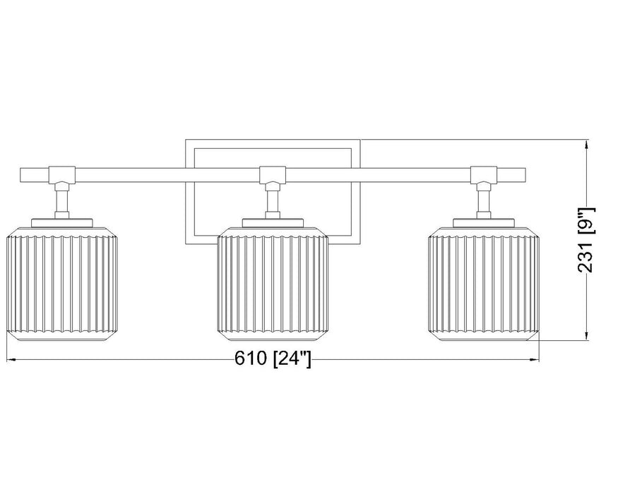 Z-Lite 7515-3V-CH Three Light Vanity, Chrome
