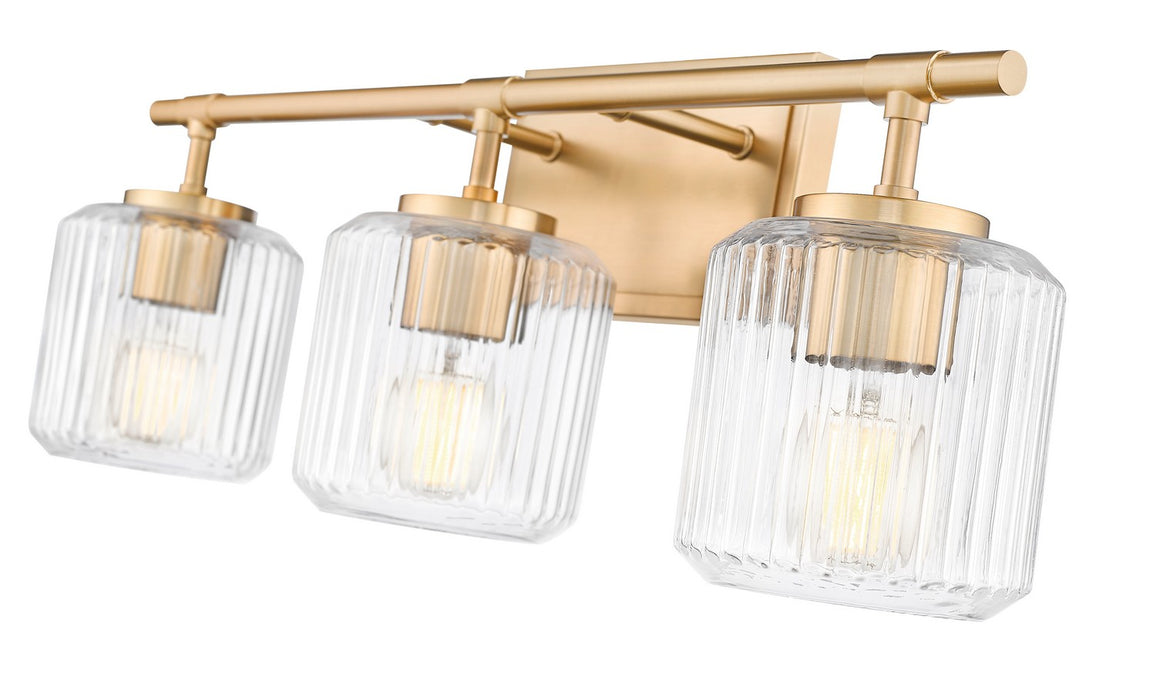 Z-Lite 7515-3V-MGLD Three Light Vanity, Modern Gold