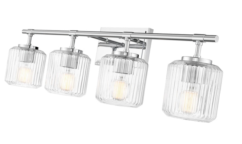 Z-Lite 7515-4V-CH Four Light Vanity, Chrome