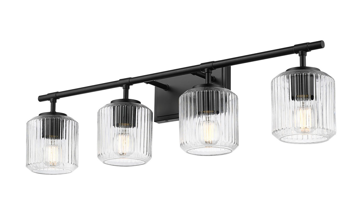 Z-Lite 7515-4V-MB Four Light Vanity, Matte Black