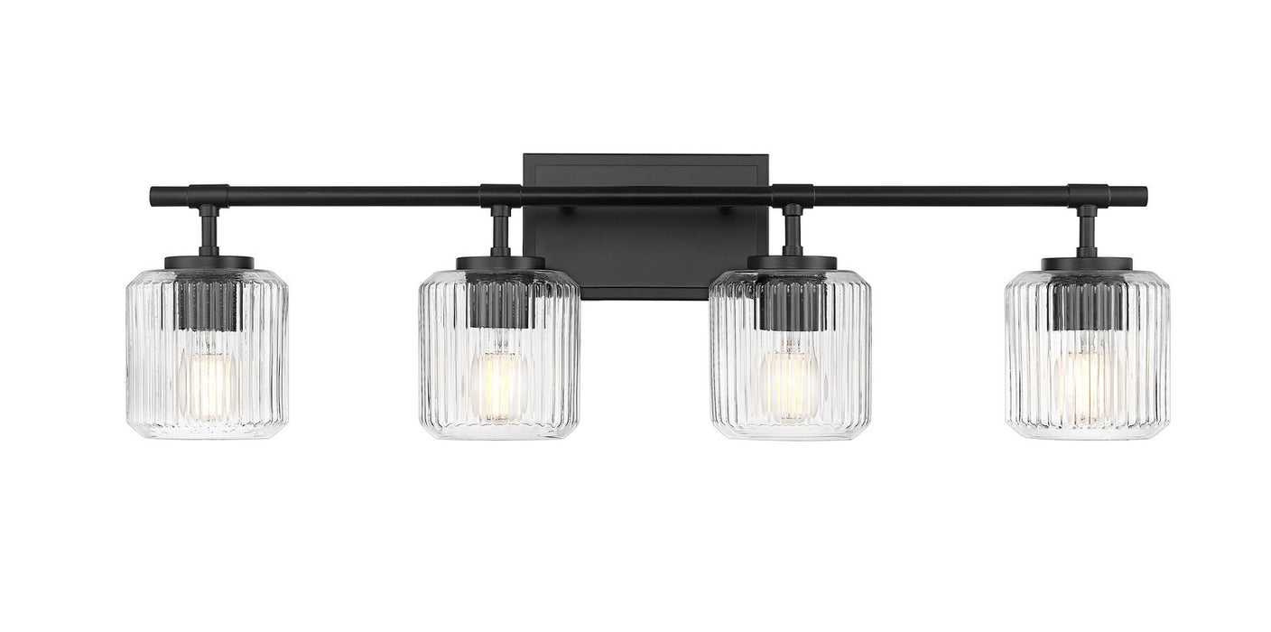 Z-Lite 7515-4V-MB Four Light Vanity, Matte Black