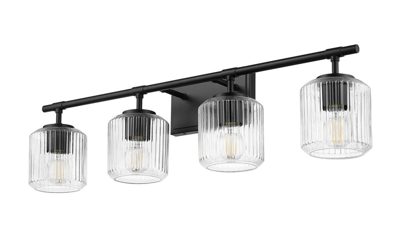 Z-Lite 7515-4V-MB Four Light Vanity, Matte Black