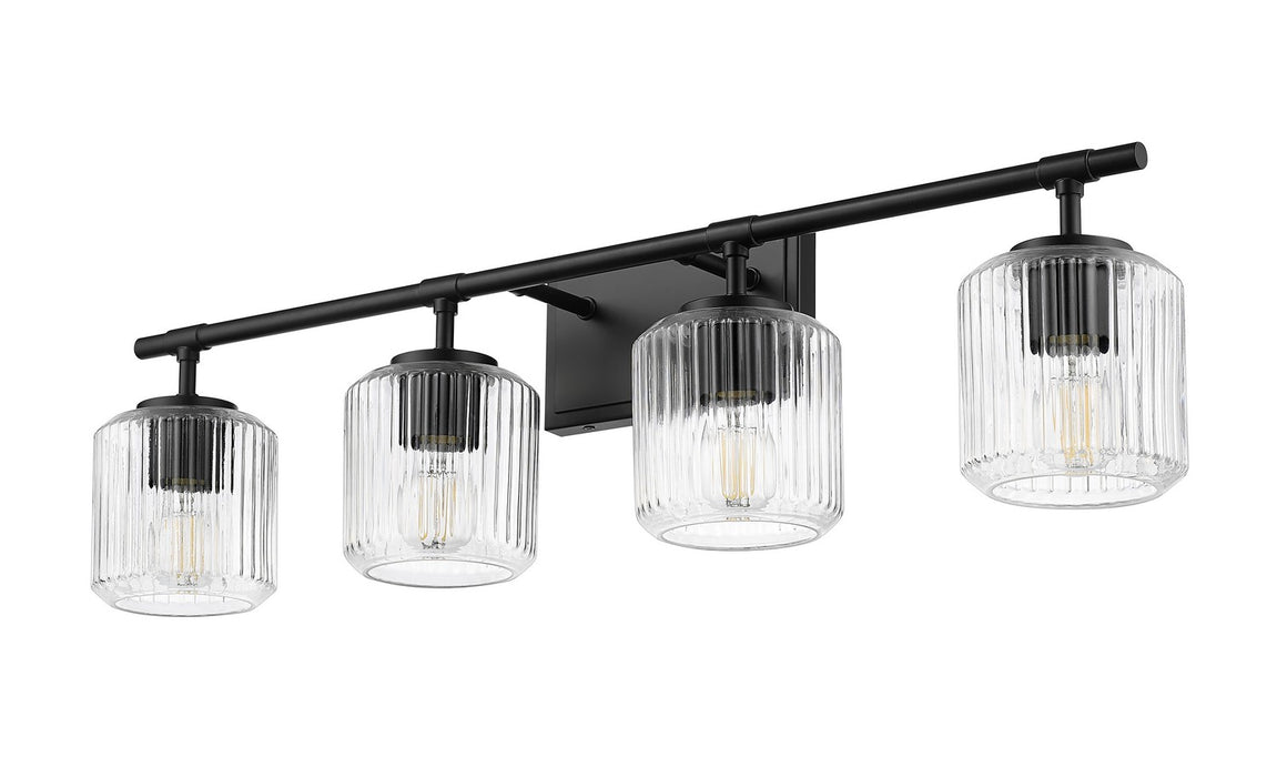 Z-Lite 7515-4V-MB Four Light Vanity, Matte Black