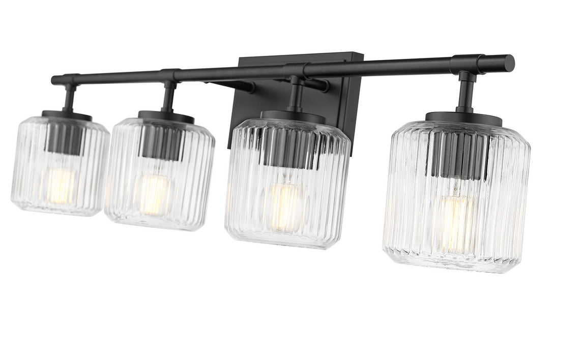 Z-Lite 7515-4V-MB Four Light Vanity, Matte Black
