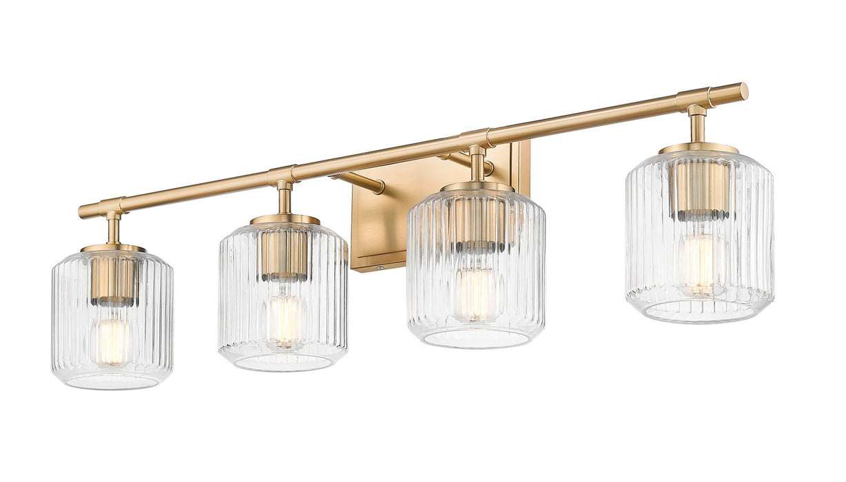 Z-Lite 7515-4V-MGLD Four Light Vanity, Modern Gold