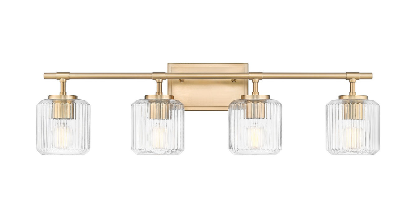 Z-Lite 7515-4V-MGLD Four Light Vanity, Modern Gold