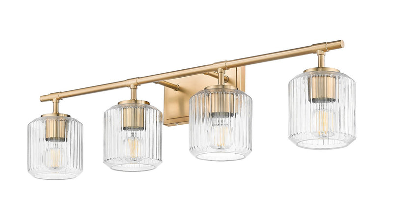Z-Lite 7515-4V-MGLD Four Light Vanity, Modern Gold