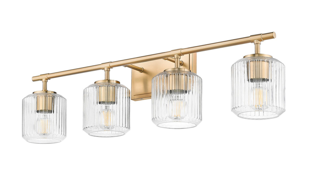 Z-Lite 7515-4V-MGLD Four Light Vanity, Modern Gold