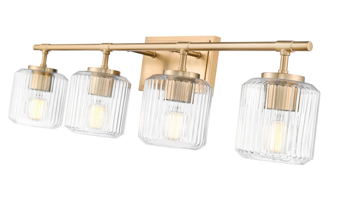 Z-Lite 7515-4V-MGLD Four Light Vanity, Modern Gold