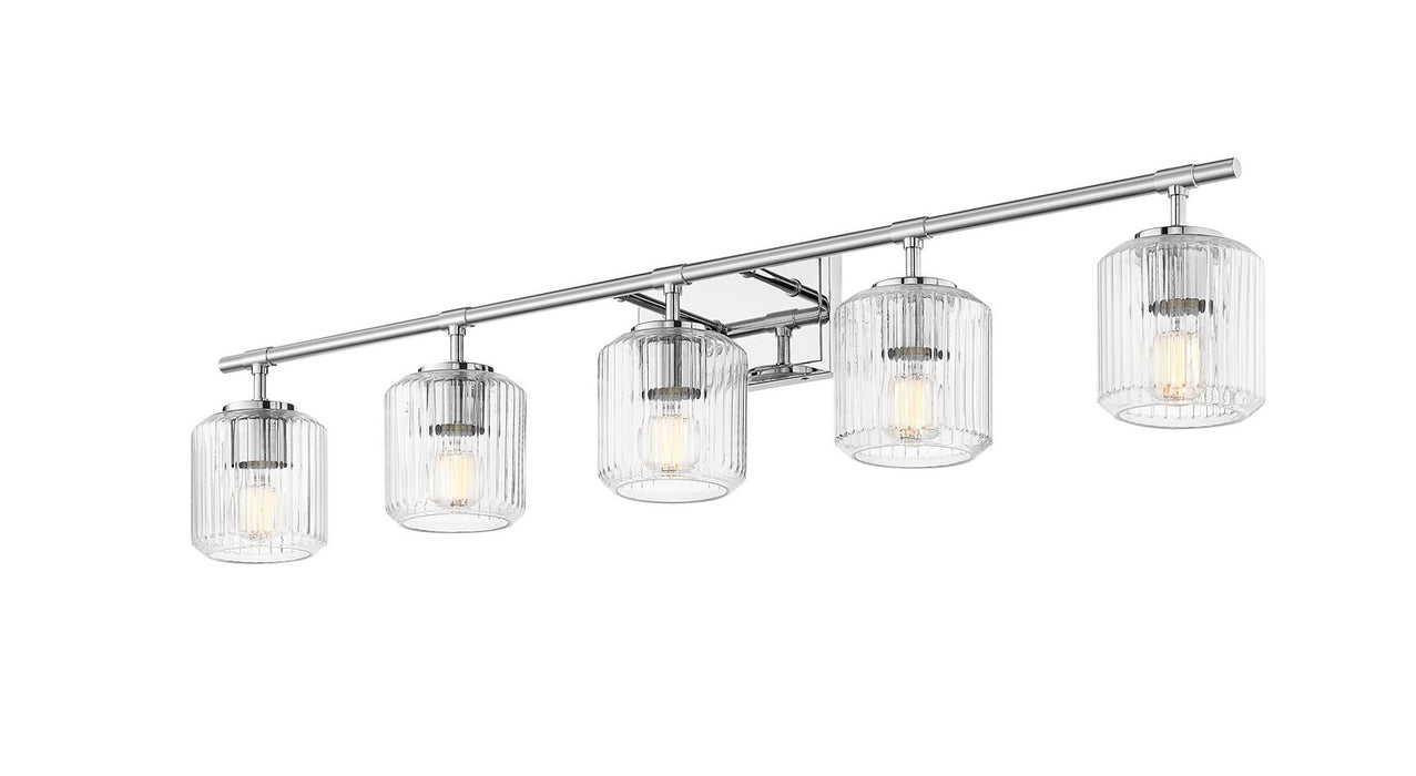 Z-Lite 7515-5V-CH Five Light Vanity, Chrome