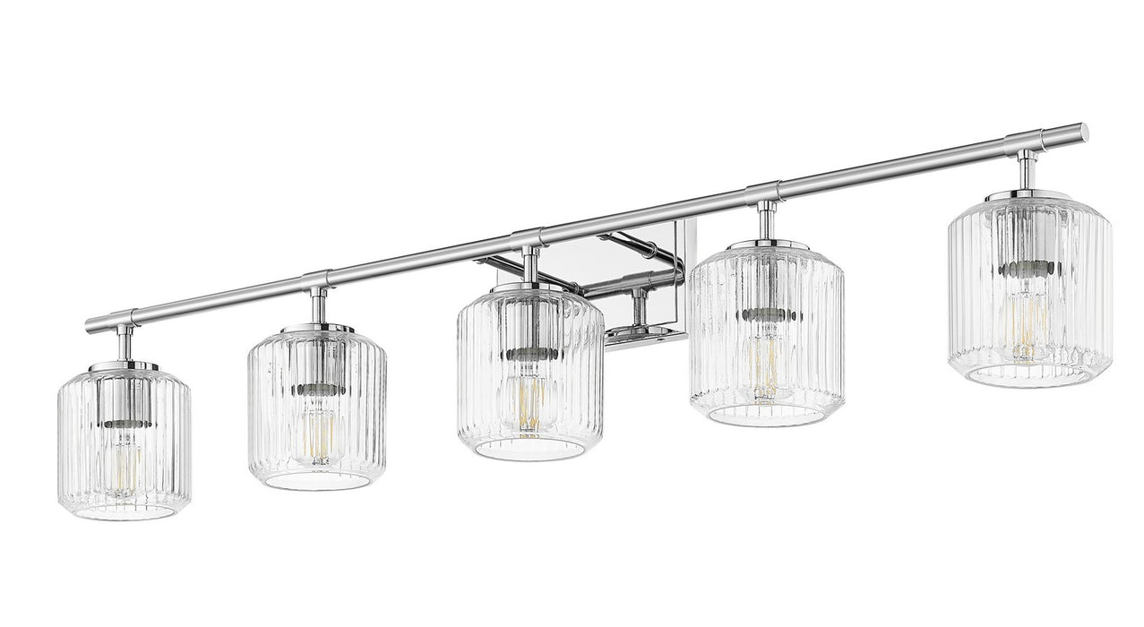 Z-Lite 7515-5V-CH Five Light Vanity, Chrome