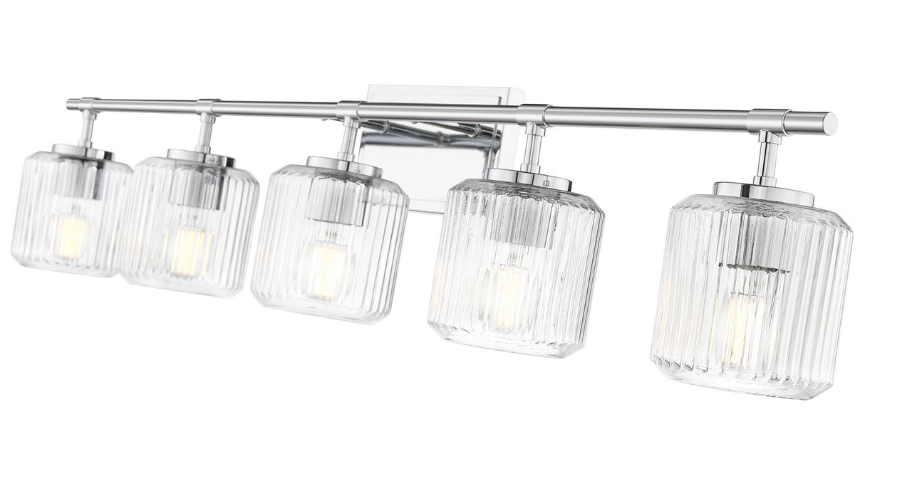 Z-Lite 7515-5V-CH Five Light Vanity, Chrome