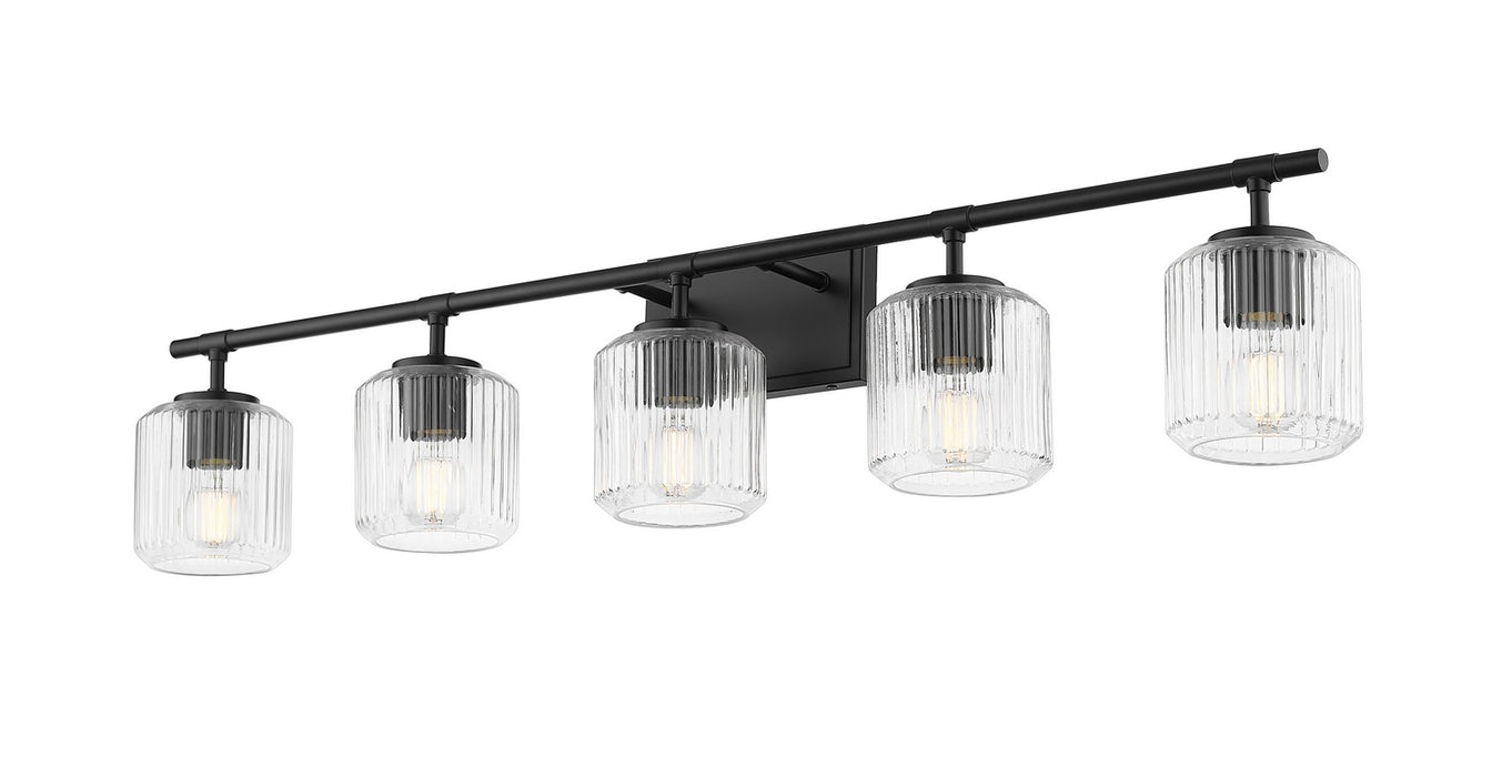 Z-Lite 7515-5V-MB Five Light Vanity, Matte Black