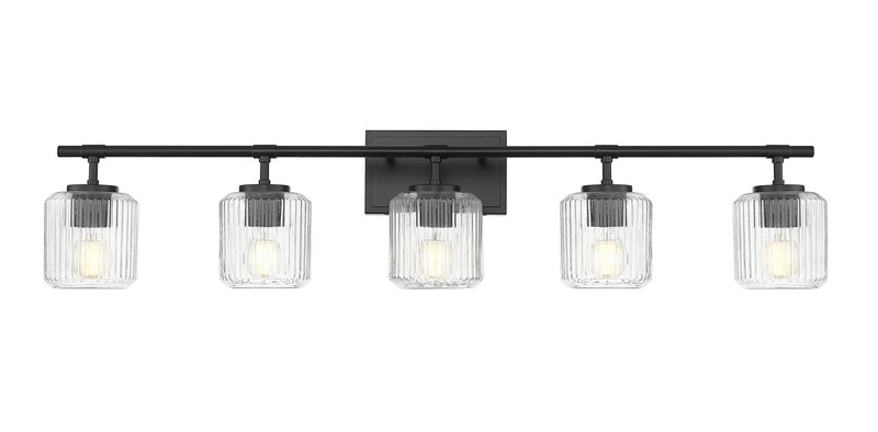 Z-Lite 7515-5V-MB Five Light Vanity, Matte Black