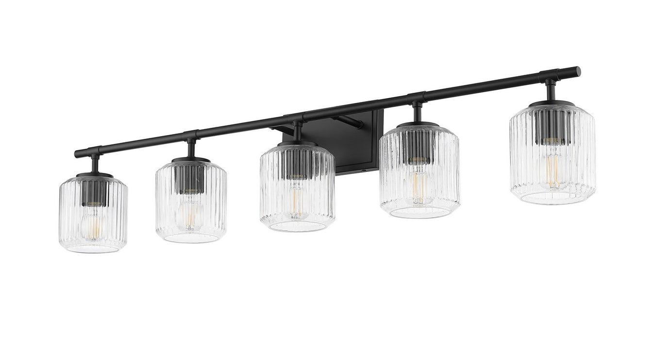 Z-Lite 7515-5V-MB Five Light Vanity, Matte Black