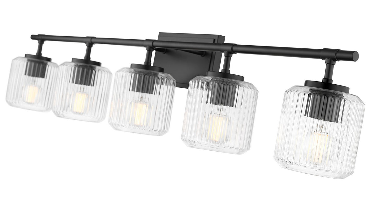 Z-Lite 7515-5V-MB Five Light Vanity, Matte Black