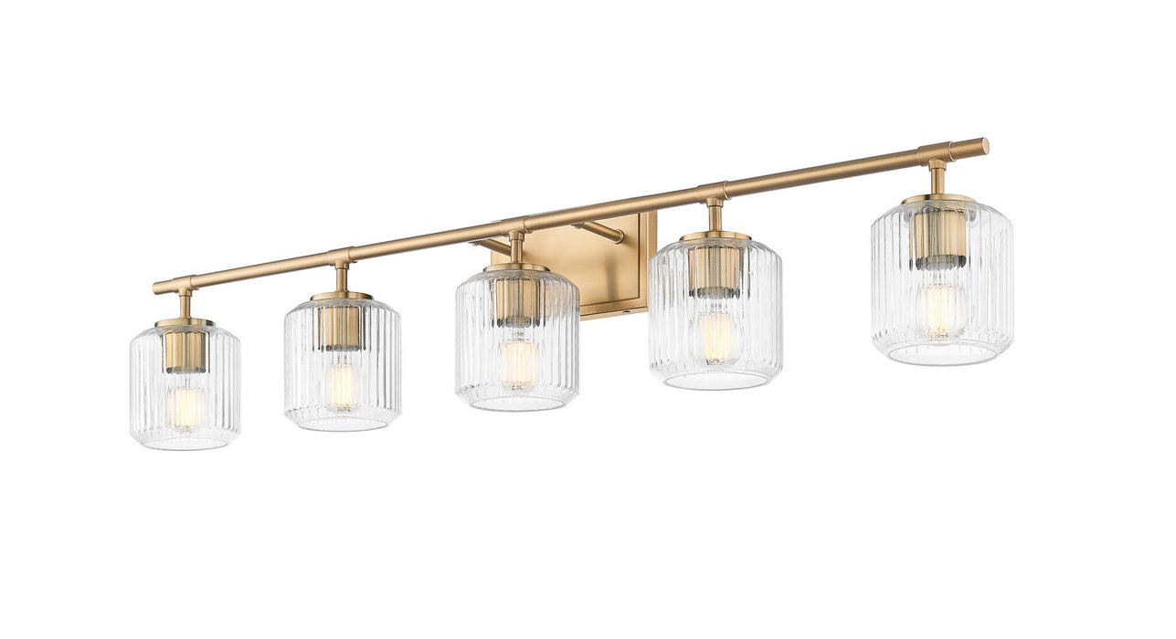Z-Lite 7515-5V-MGLD Five Light Vanity, Modern Gold