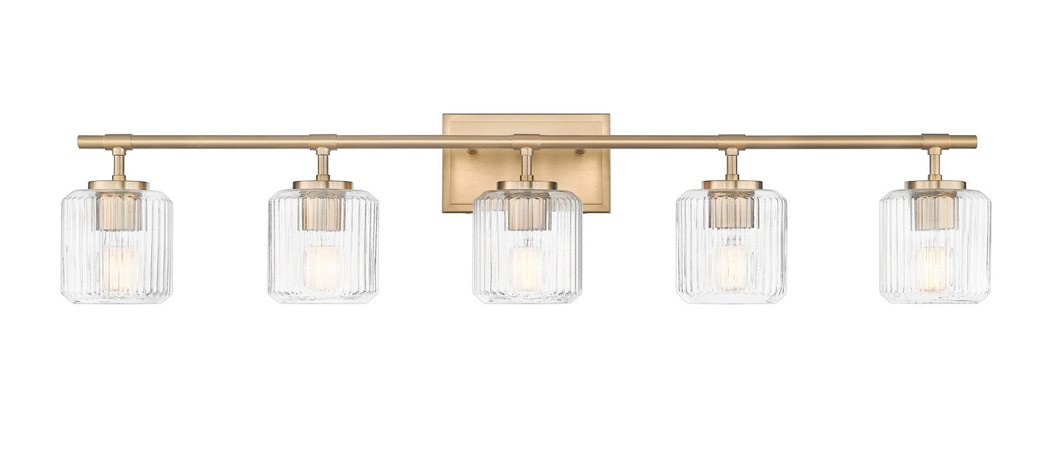 Z-Lite 7515-5V-MGLD Five Light Vanity, Modern Gold