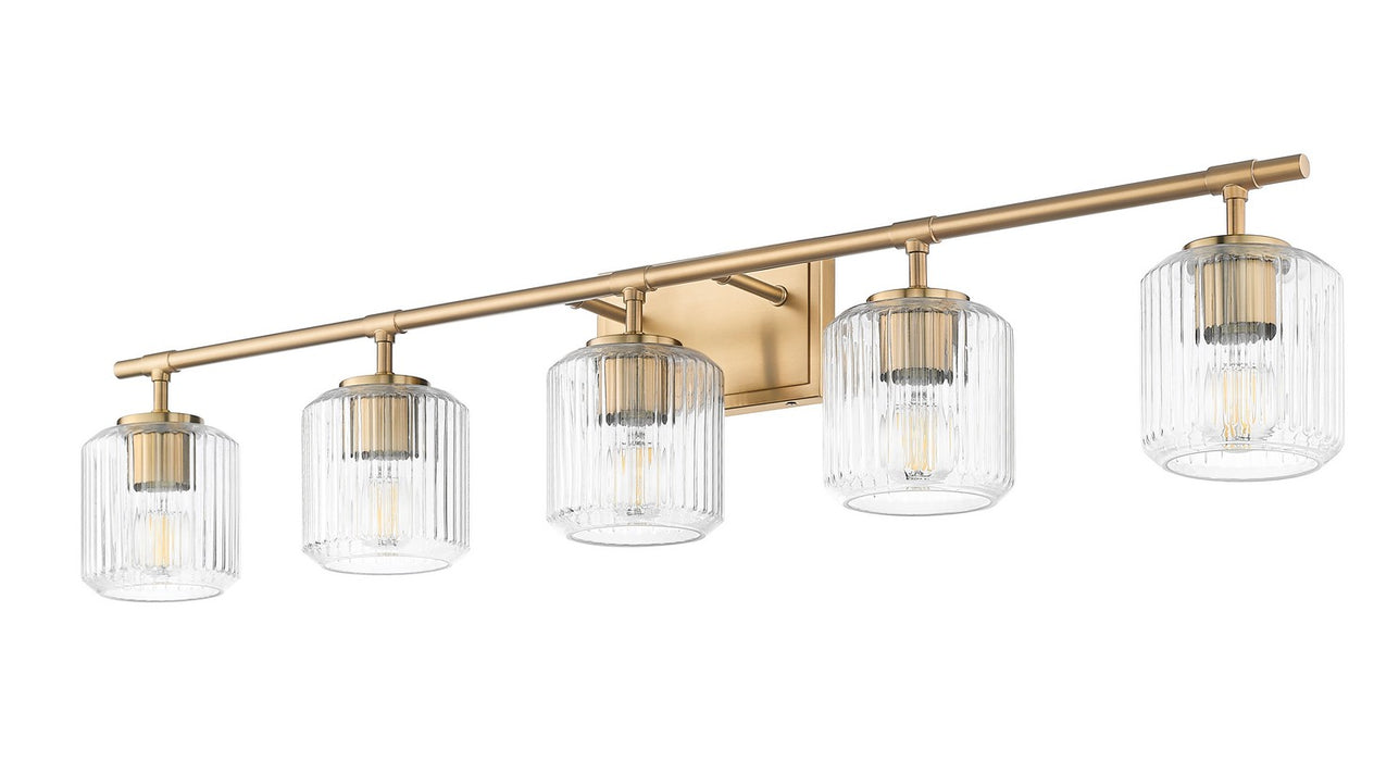 Z-Lite 7515-5V-MGLD Five Light Vanity, Modern Gold