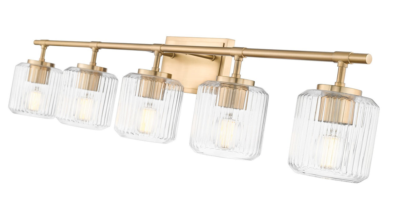 Z-Lite 7515-5V-MGLD Five Light Vanity, Modern Gold