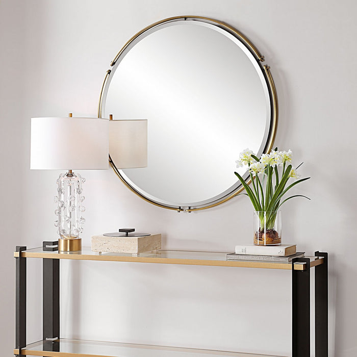 Uttermost 08216 Mirror, Antique Brass