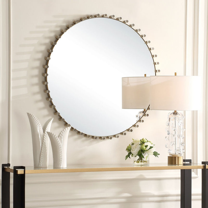 Uttermost 08219 Mirror, Antique Brass