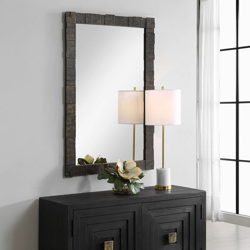 Uttermost 08236 Mirror, Distressed Dark Bronze