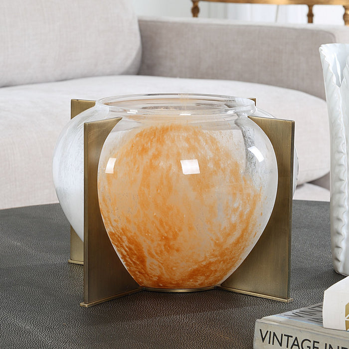 Uttermost 18183 Vase, Warm Brass