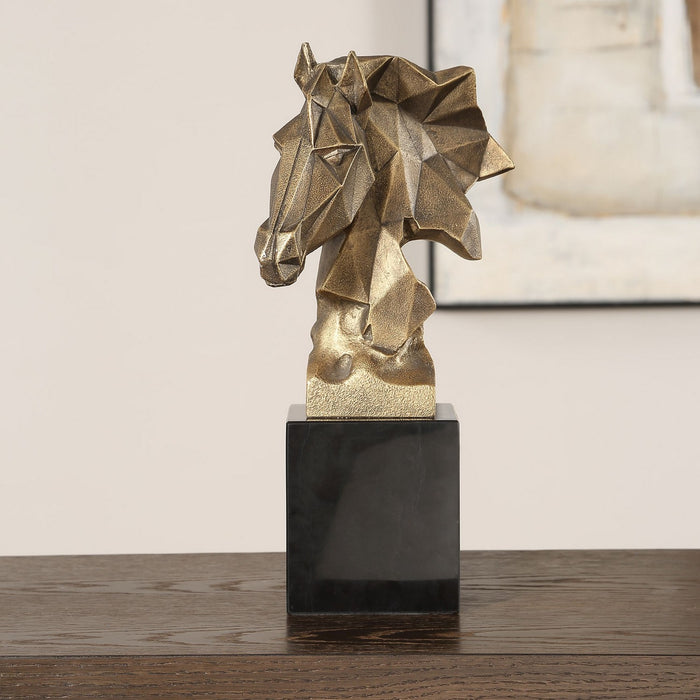 Uttermost 18185 Sculpture, Antiqued Gold
