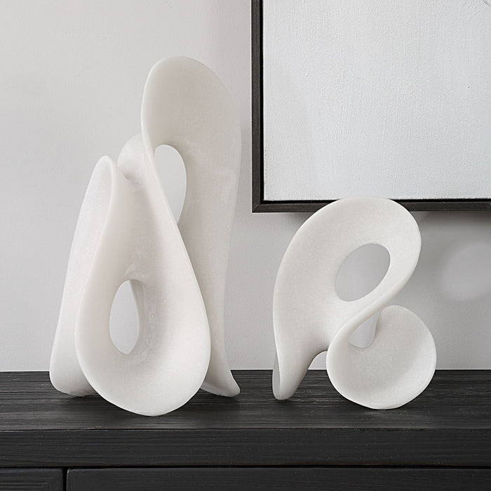 Uttermost 18194 Sculptures Set/2, White
