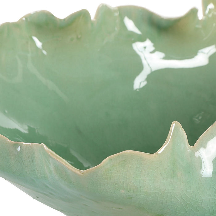 Uttermost 18226 Bowl, Green Glaze
