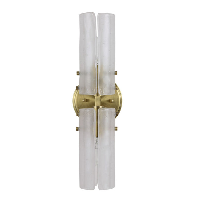 Uttermost 22588 Two Light Wall Sconce, Antique Brass