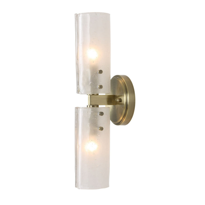 Uttermost 22588 Two Light Wall Sconce, Antique Brass