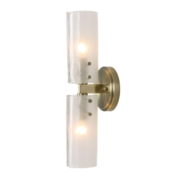 Uttermost 22588 Two Light Wall Sconce, Antique Brass