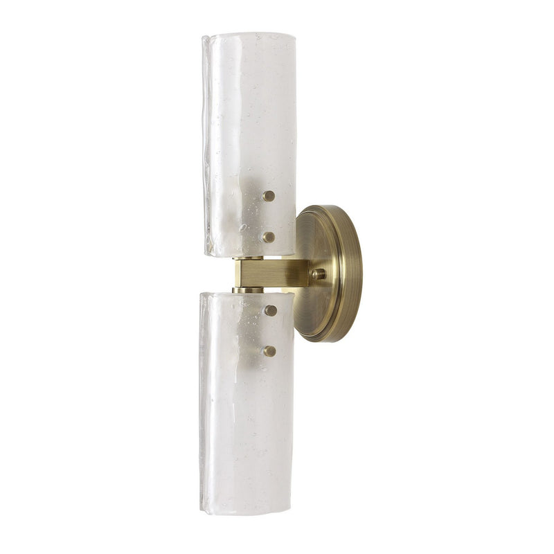 Uttermost 22588 Two Light Wall Sconce, Antique Brass