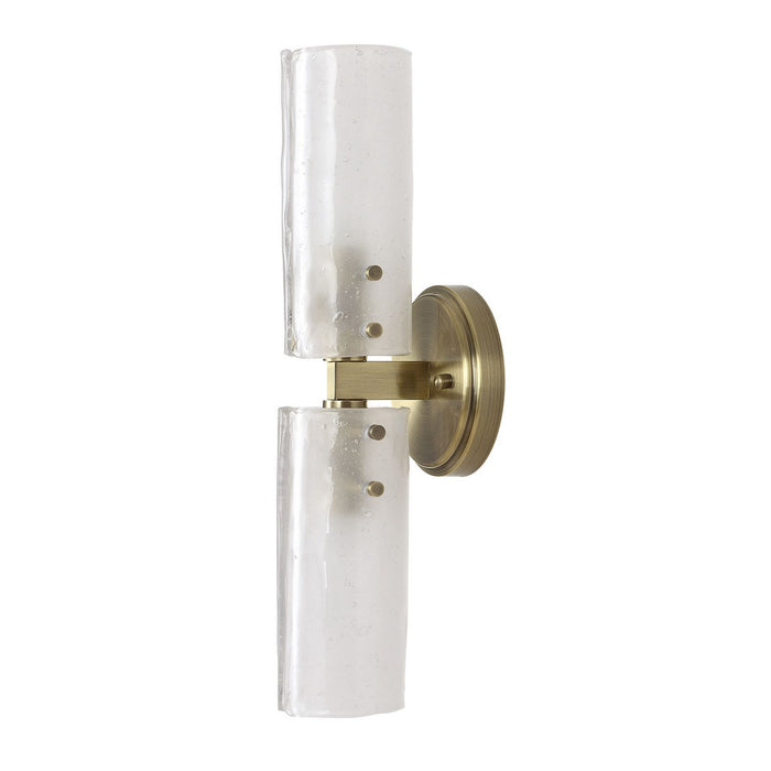Uttermost 22588 Two Light Wall Sconce, Antique Brass