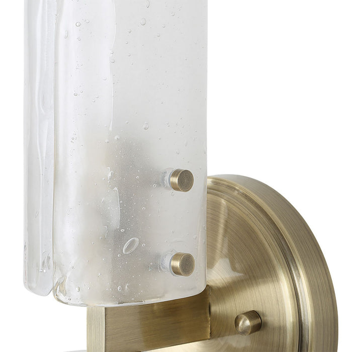 Uttermost 22588 Two Light Wall Sconce, Antique Brass