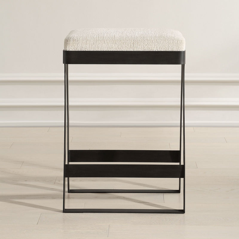 Uttermost 23875 Counter Stool, Aged Black