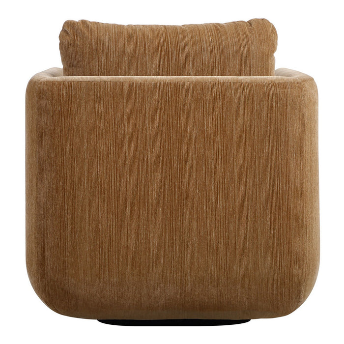 Uttermost 23878 Swivel Chair, Ginger