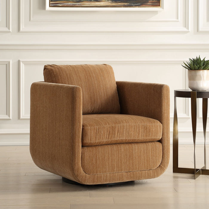 Uttermost 23878 Swivel Chair, Ginger